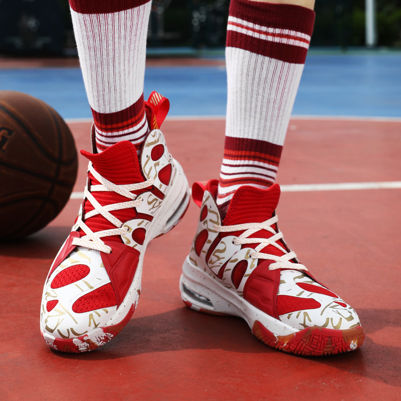 TOMAY Fabric Slip Resistant, Abrasion Resistant, Height Increasing Mid top Basketball Shoes Men’s