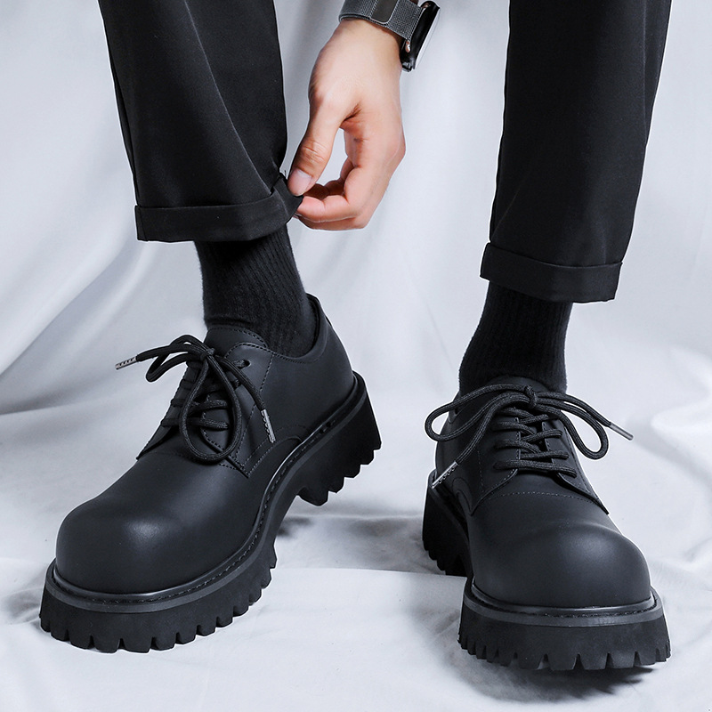 V ZERO FIVE Microfiber Leather Casual Shoes Men's Black