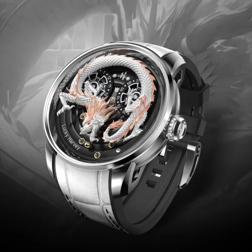 LUCKY HARVEY Механические Мужские Часы Movement 43 мм Белые