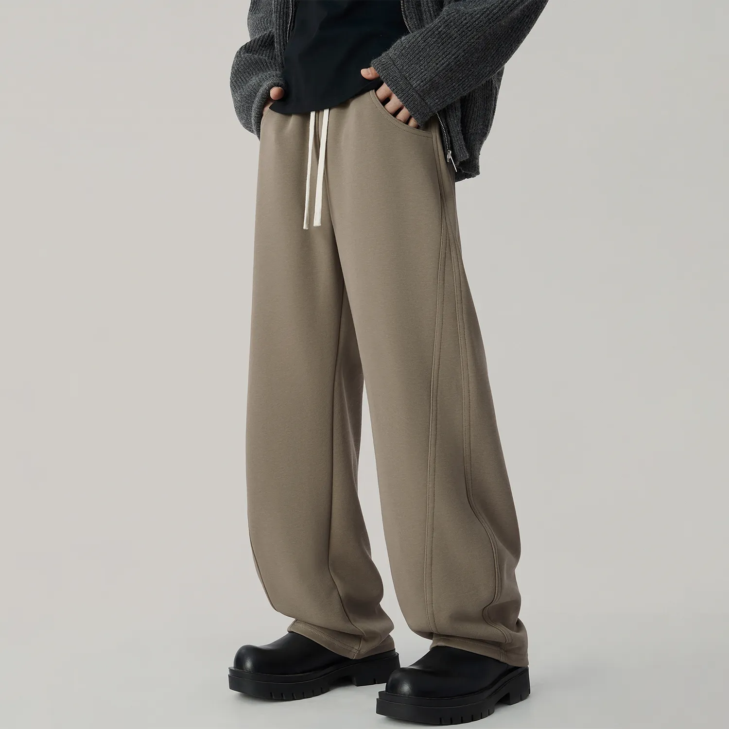 WPOOLL Вязаные тренировочные брюки для мужчин