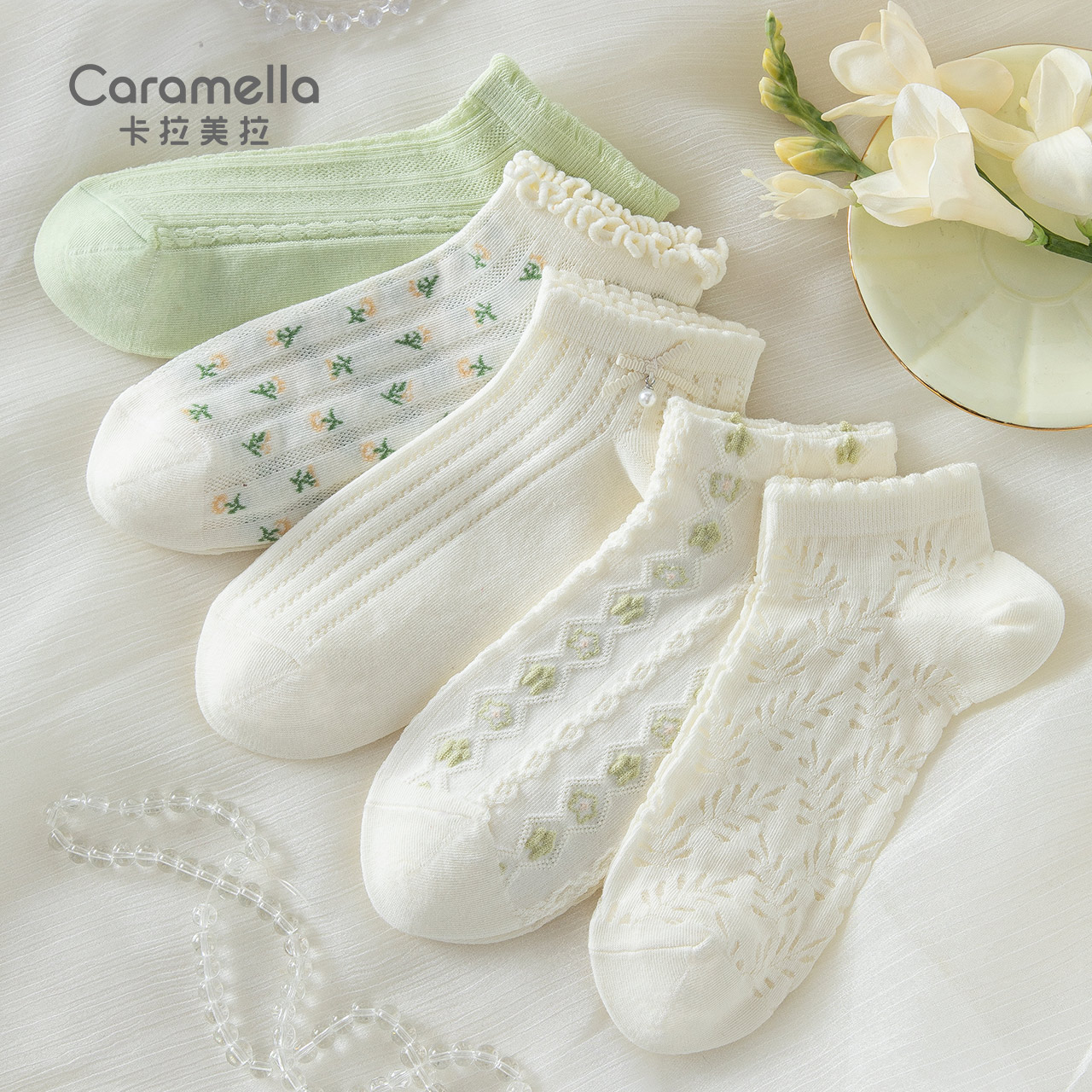 Caramella No Show Socks Women’s 5 Pack