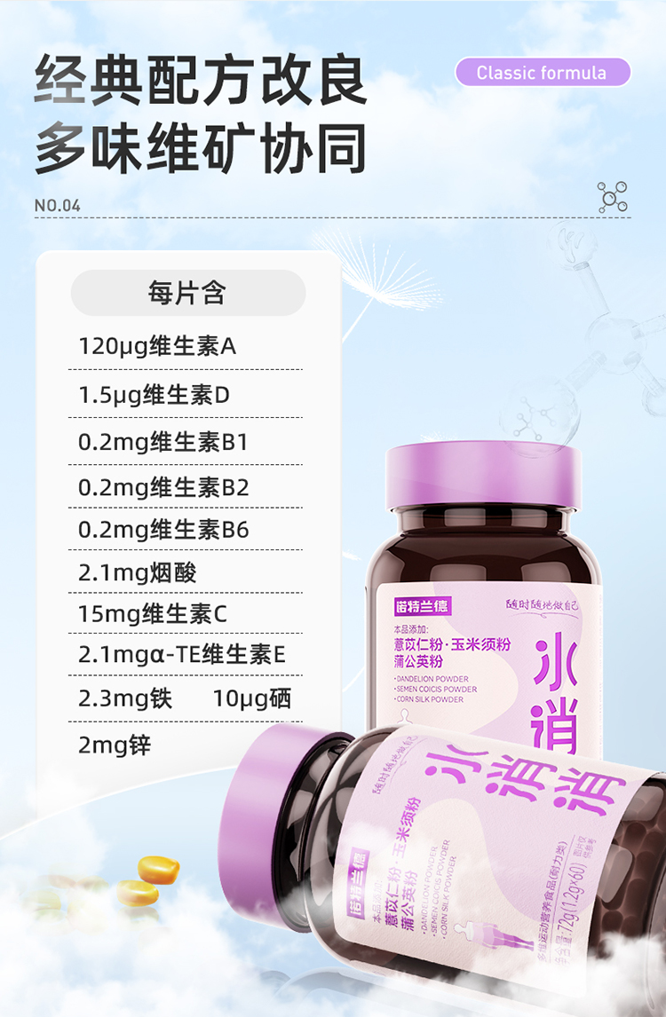 【Hong Kong Direct Mail】Nutrland Water Dissolving 60 capsules/bottle Carb Blocker Water Retention Swelling Reduction