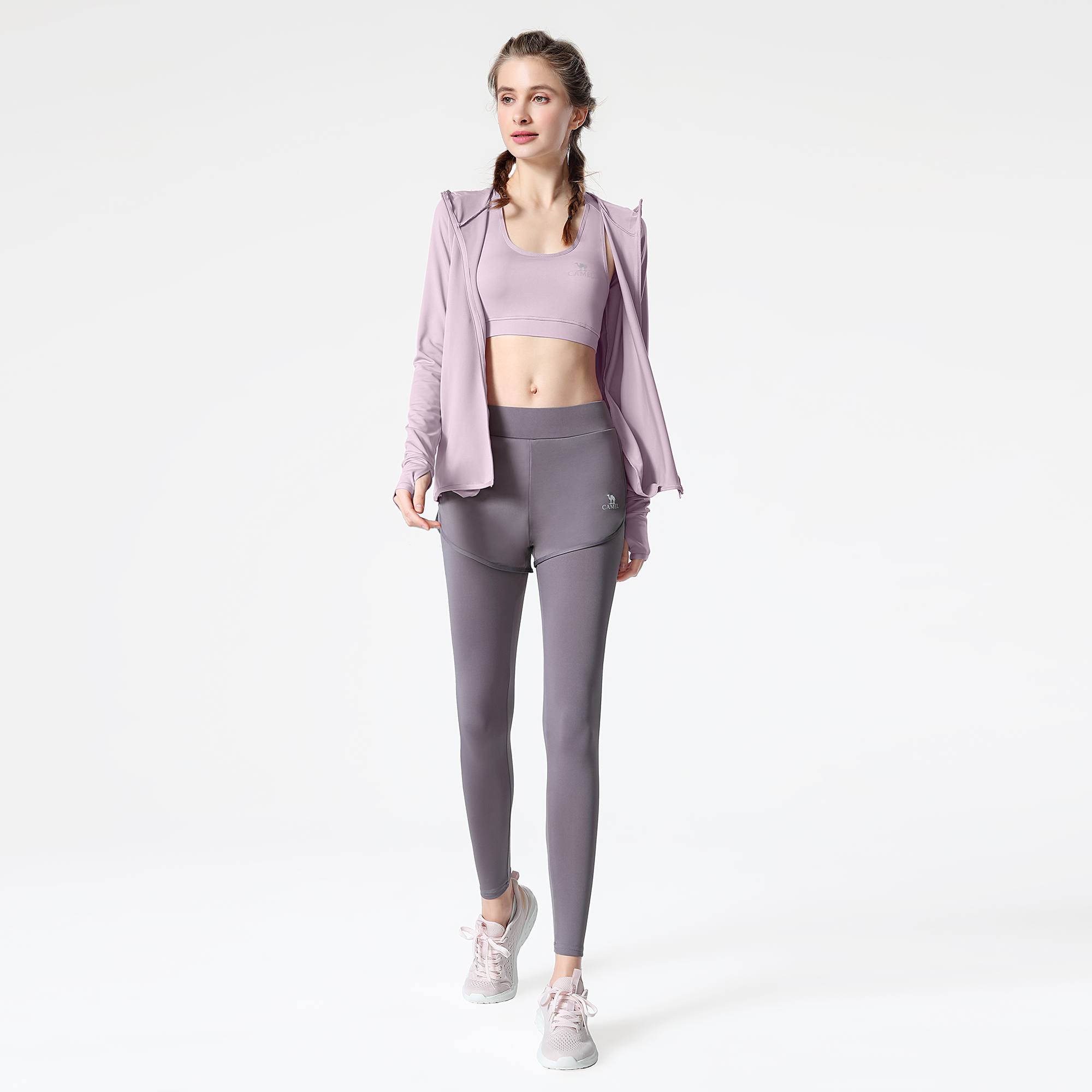 CAMEL Fitness Sets Women’s Crew Neck Moderate