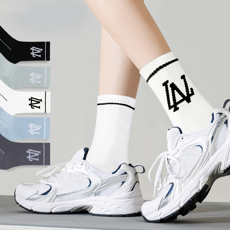 Li Ning Crew Socks Unisex 6 Pack Gray
