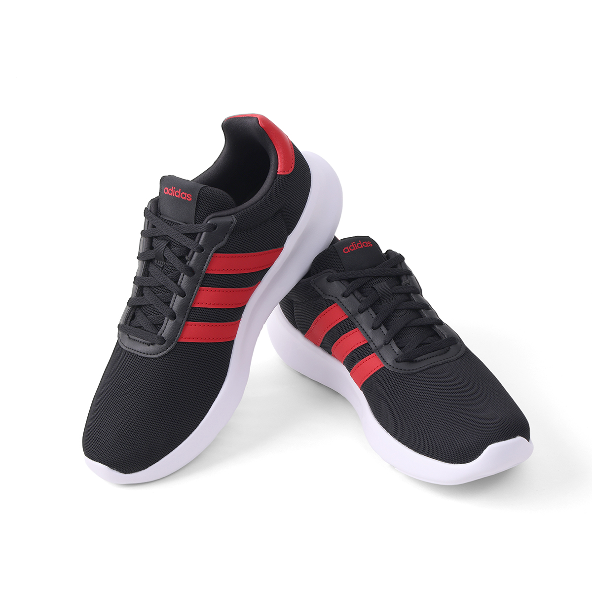 Adidas LITE RACER 3.0 Breathable And Lightweight Low top Running Shoes Men’s Black Red