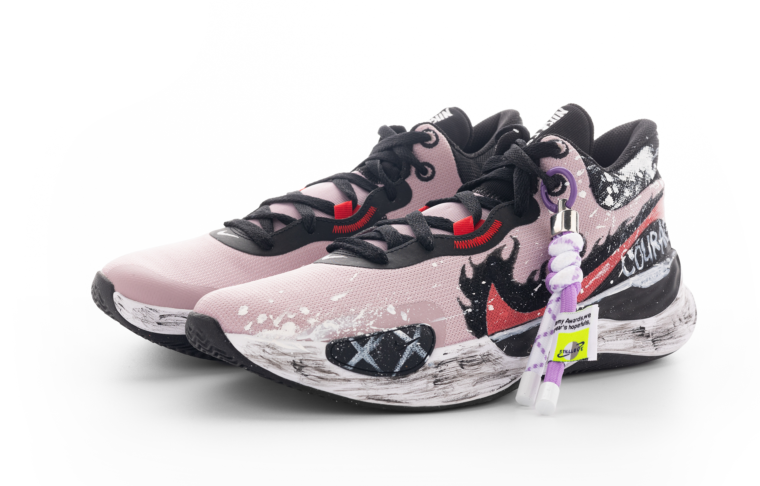 Nike Renew Elevate 3 Cushioning Slip Resistant Abrasion Resistant Low top Basketball Shoes Unisex Purple Pink