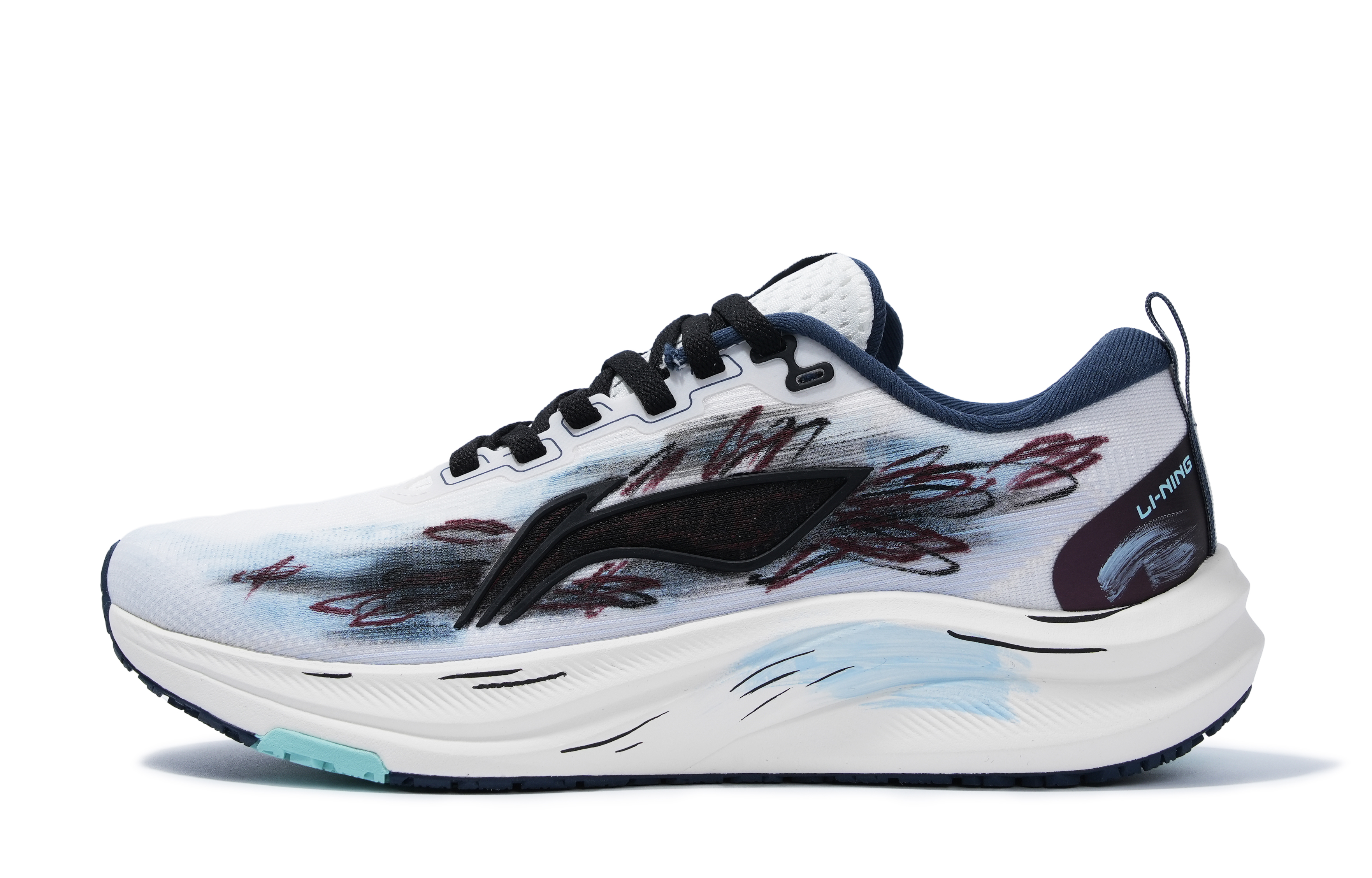 Li Ning Red Hare 8 Running Shoes Men’s Low Top White/Black/Blue