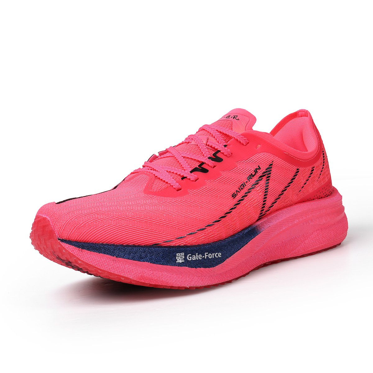 SAIQI Low top Full Length Carbon Plate Long Distance Running Shoes Unisex Min South Red Agate