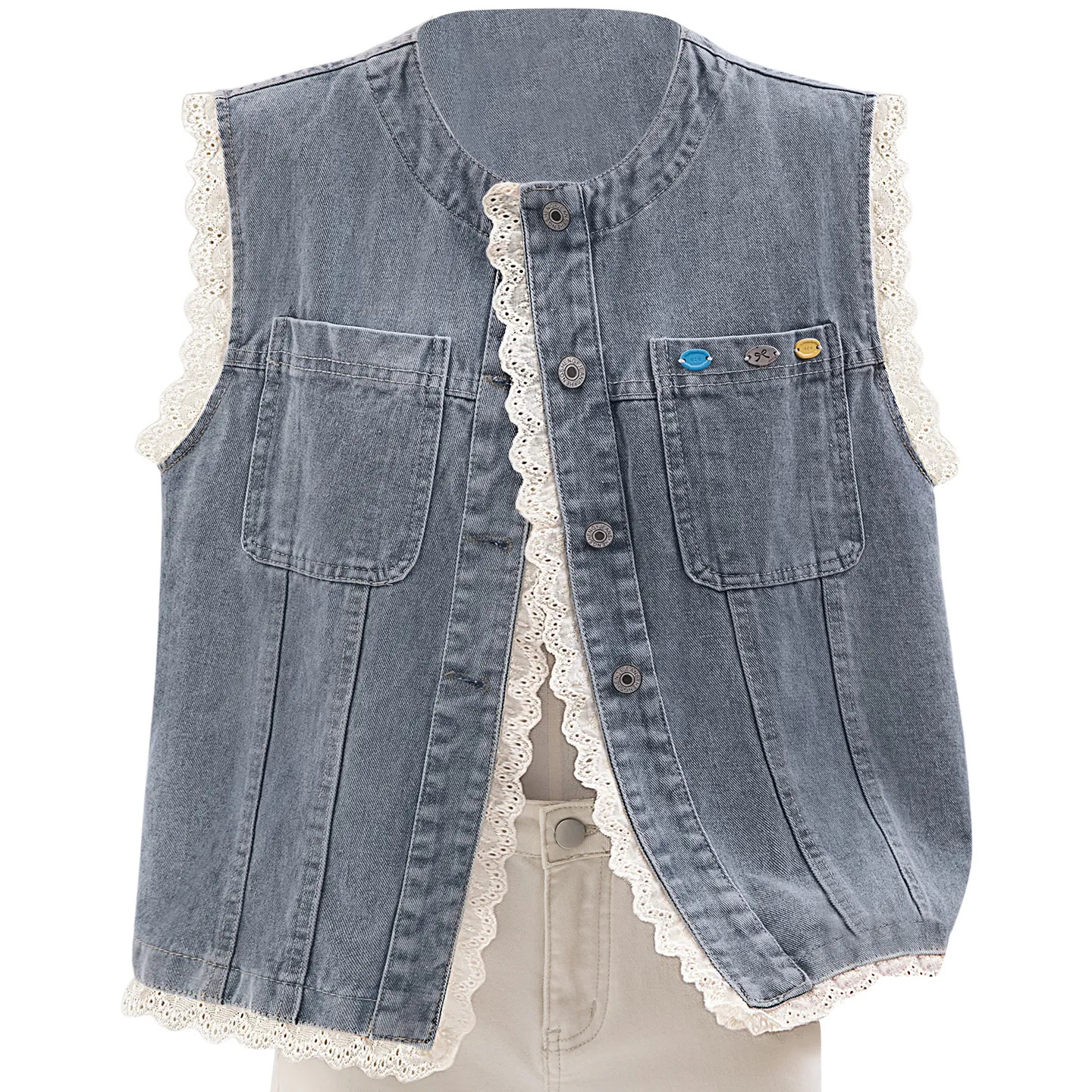 Cypress House Светло-Синие Женские Жилеты