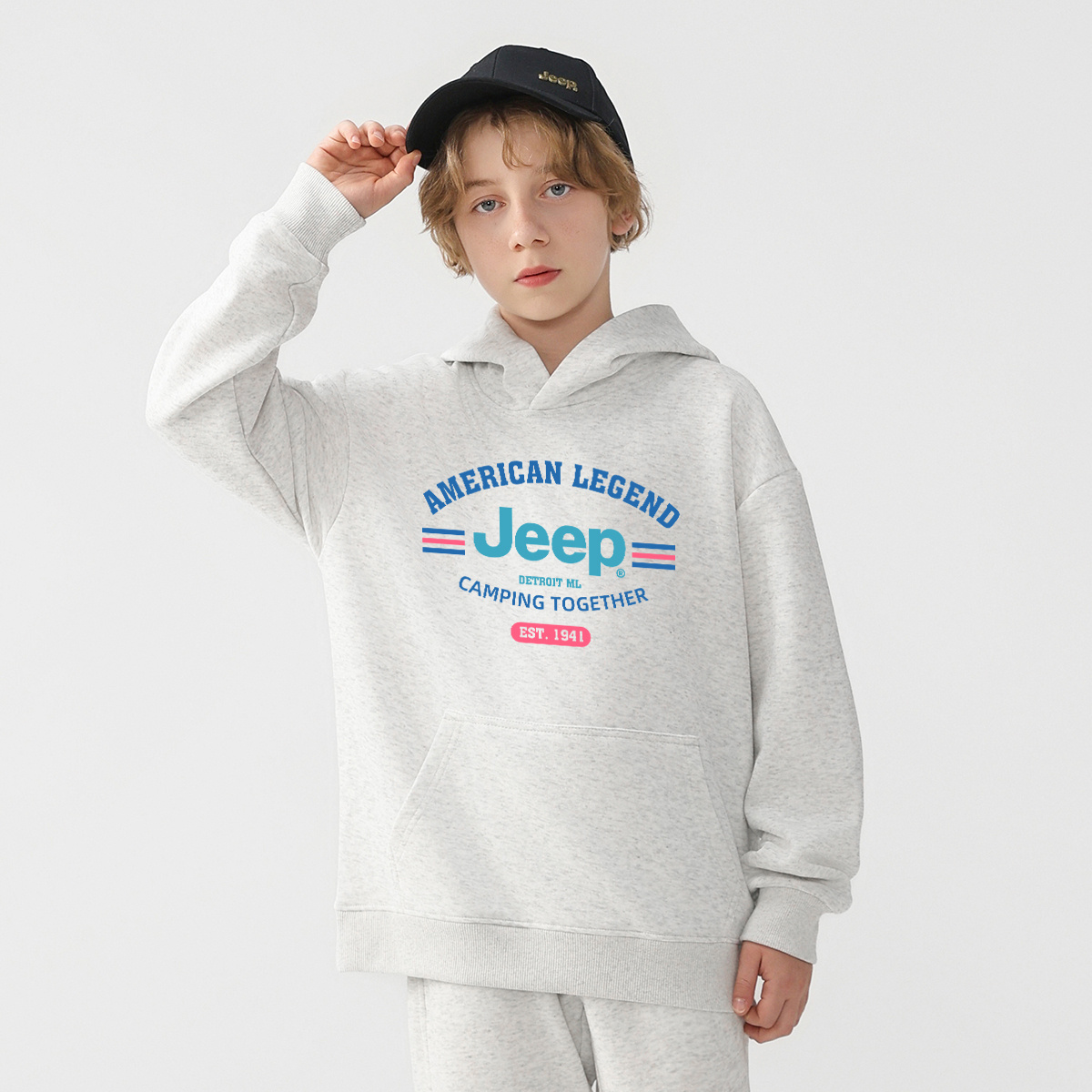 Худи Jeep (серое) — фото 7