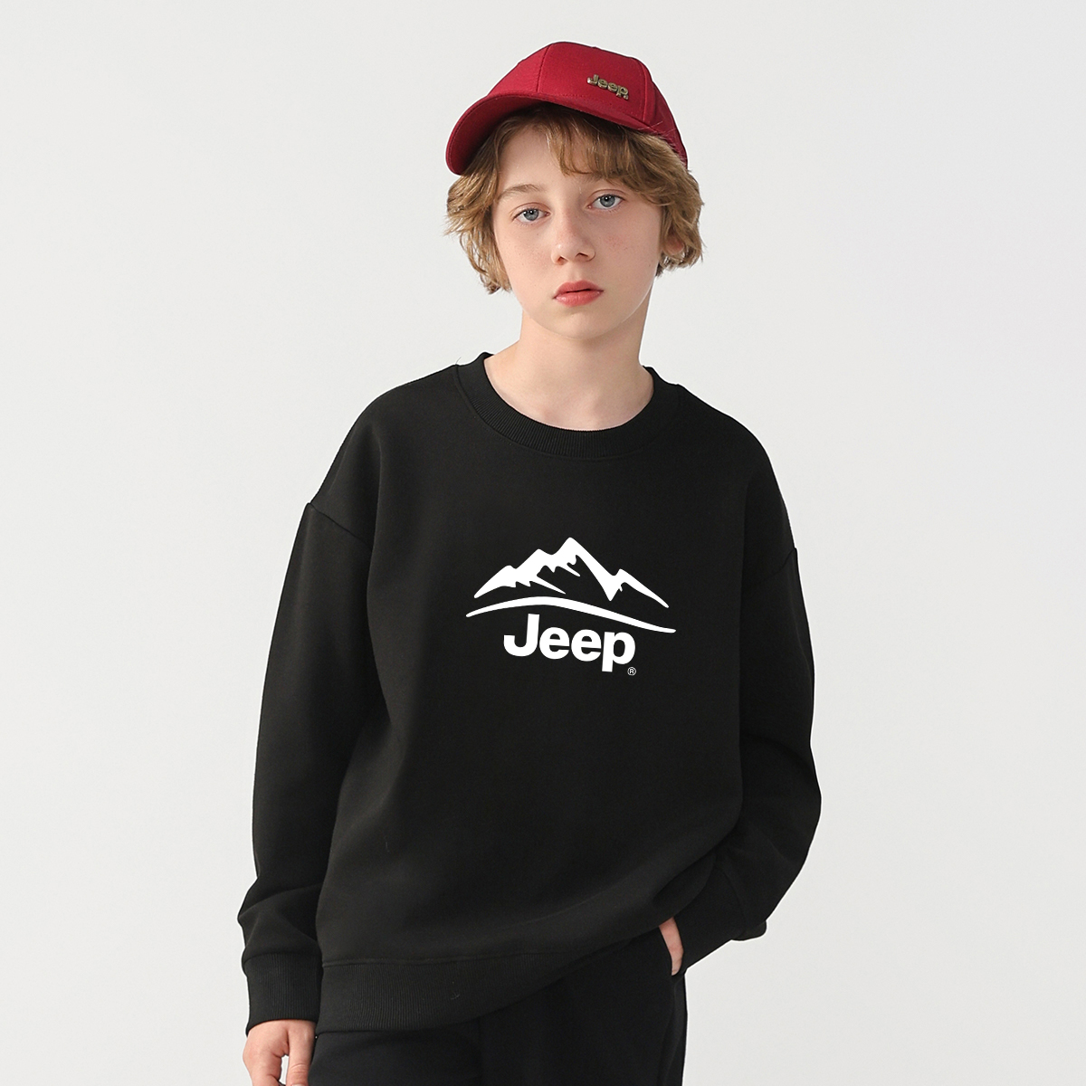 Свитшот Jeep logo (серый) — фото 12