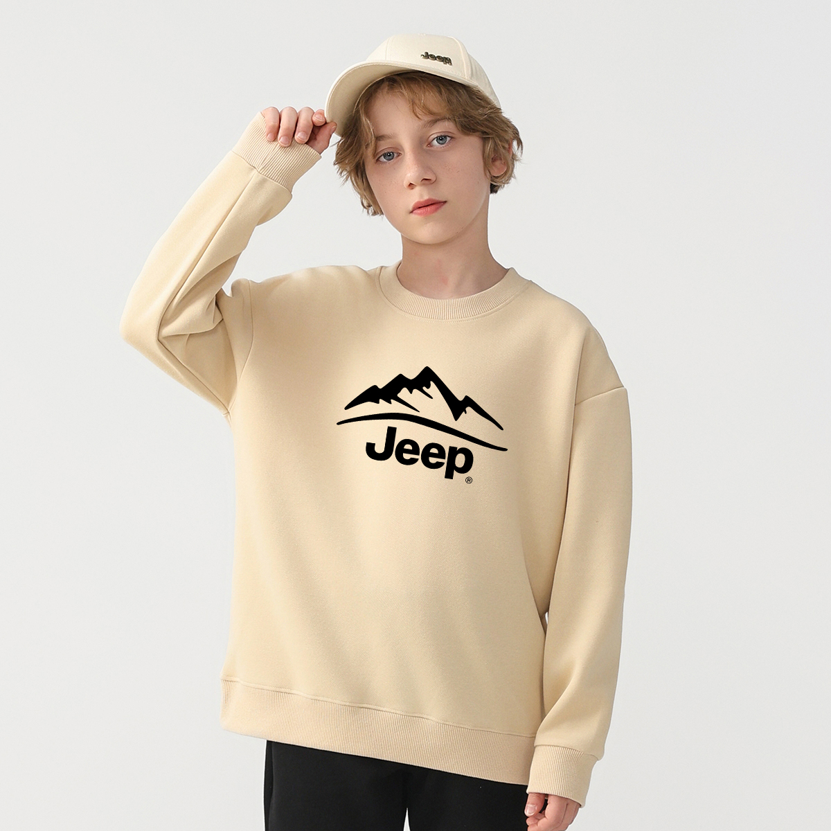 Свитшот Jeep logo (серый) — фото 27