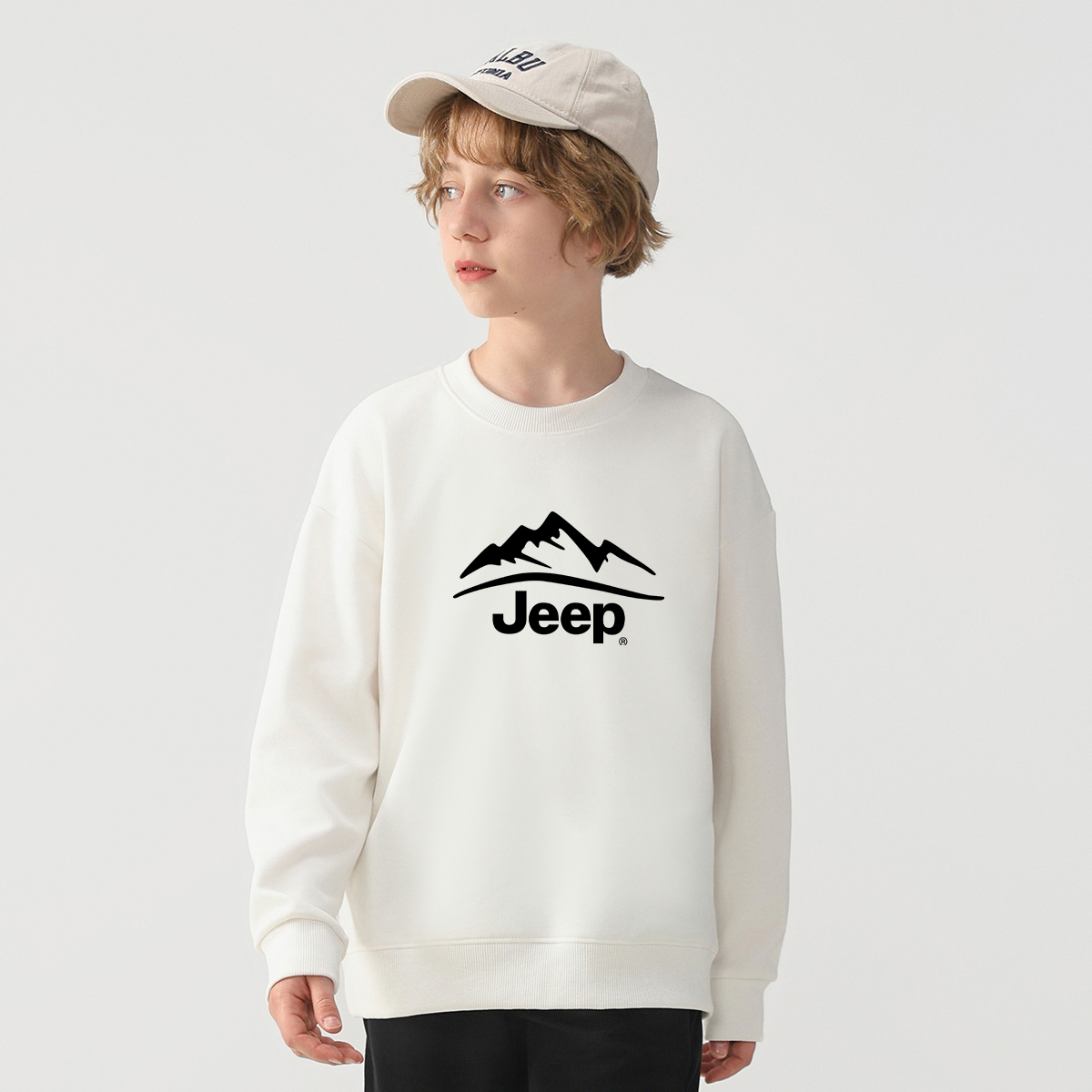 Свитшот Jeep logo (серый) — фото 5