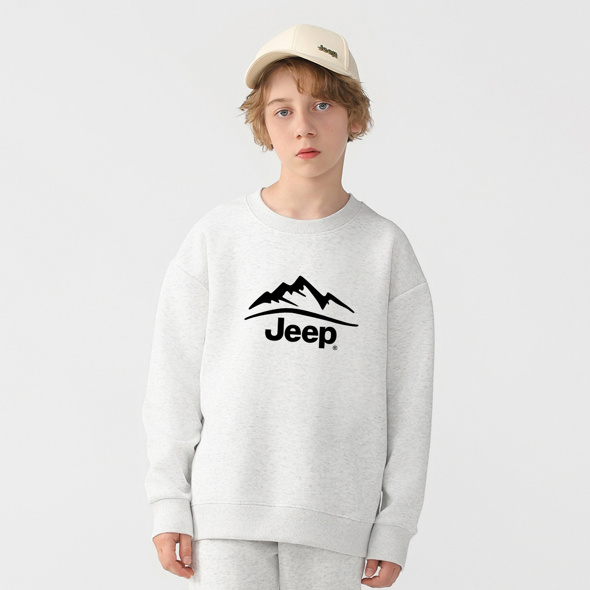 Свитшот Jeep logo (серый) — фото 16