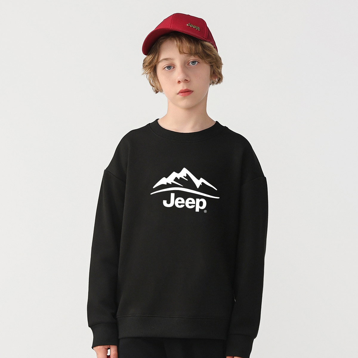 Свитшот Jeep logo (серый) — фото 8