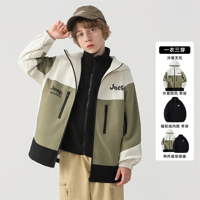 Куртка Jeep 3-in-1 Jacket (сине-зеленая) — фото 36