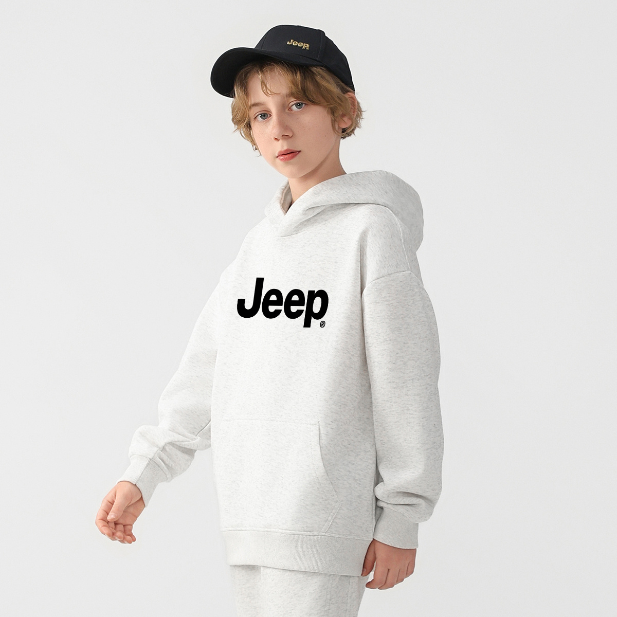 Свитшот Jeep Леттер (серый) — фото 10