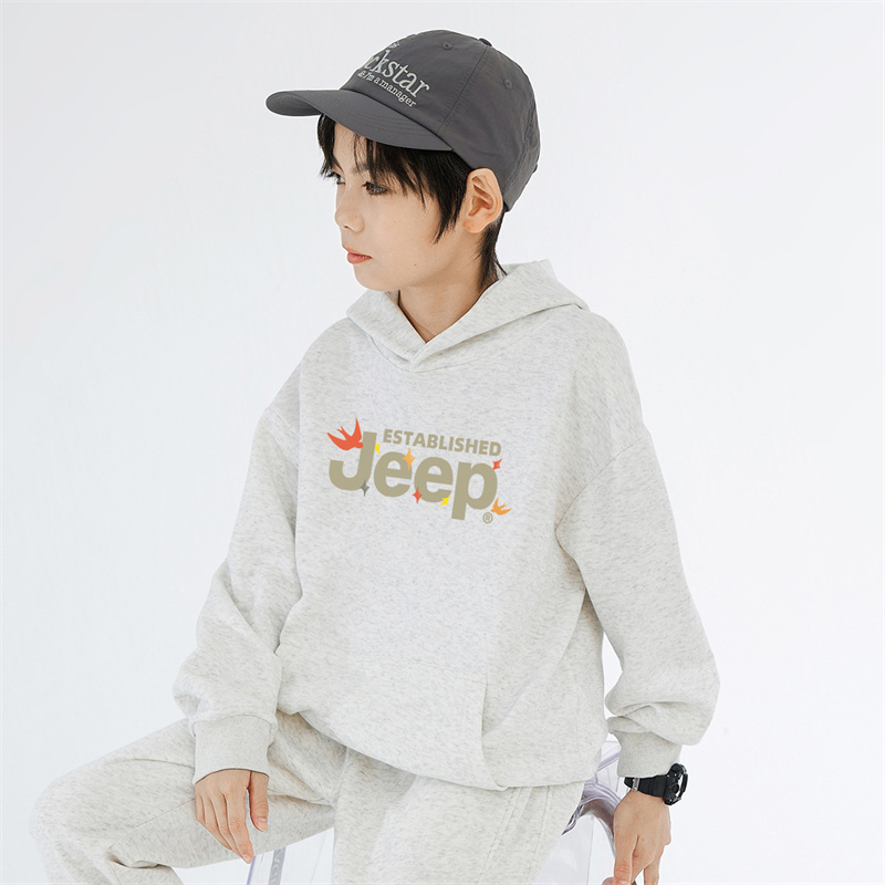 Унисекс худи Jeep logo (серый) — фото 14