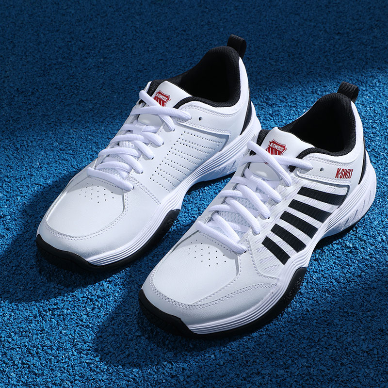 K·SWISS Cushioning Abrasion Resistant Low top Tennis Shoes Men’s White Black