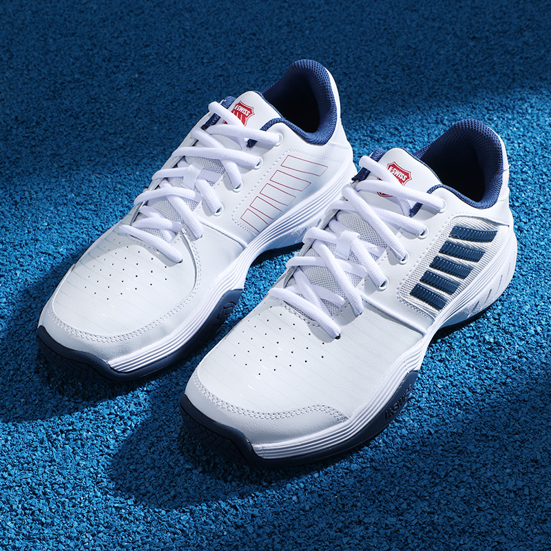 K·SWISS Breathable Low top Tennis Shoes Men’s White Blue