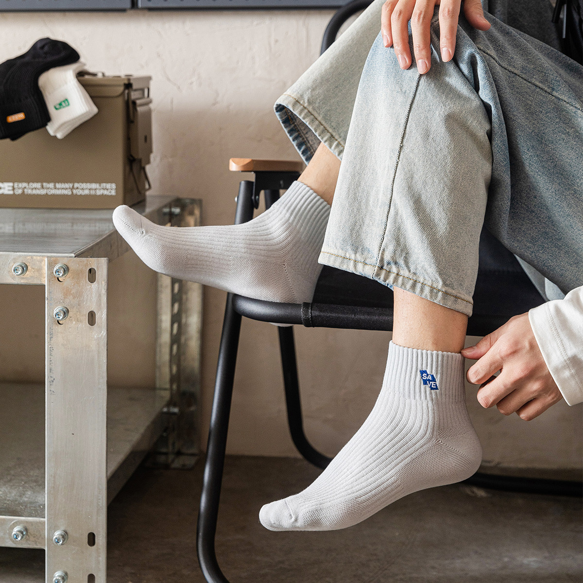AUGUST Summer Ankle Socks Men’s 5 Pack