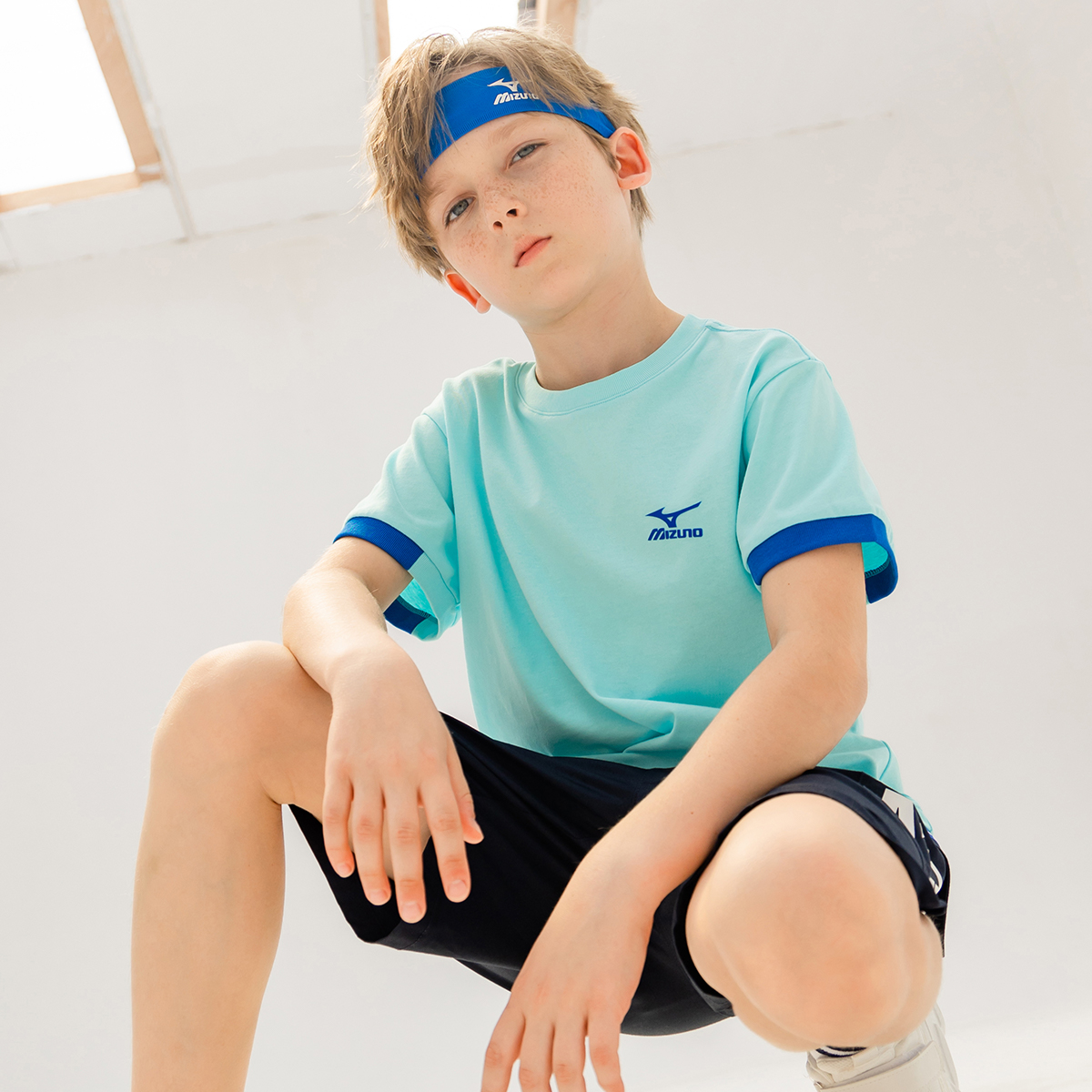 Мужская футболка Mizuno Logo T (белый) — фото 4