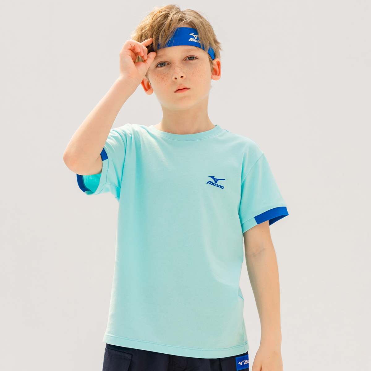 Мужская футболка Mizuno Logo T (белый) — фото 3