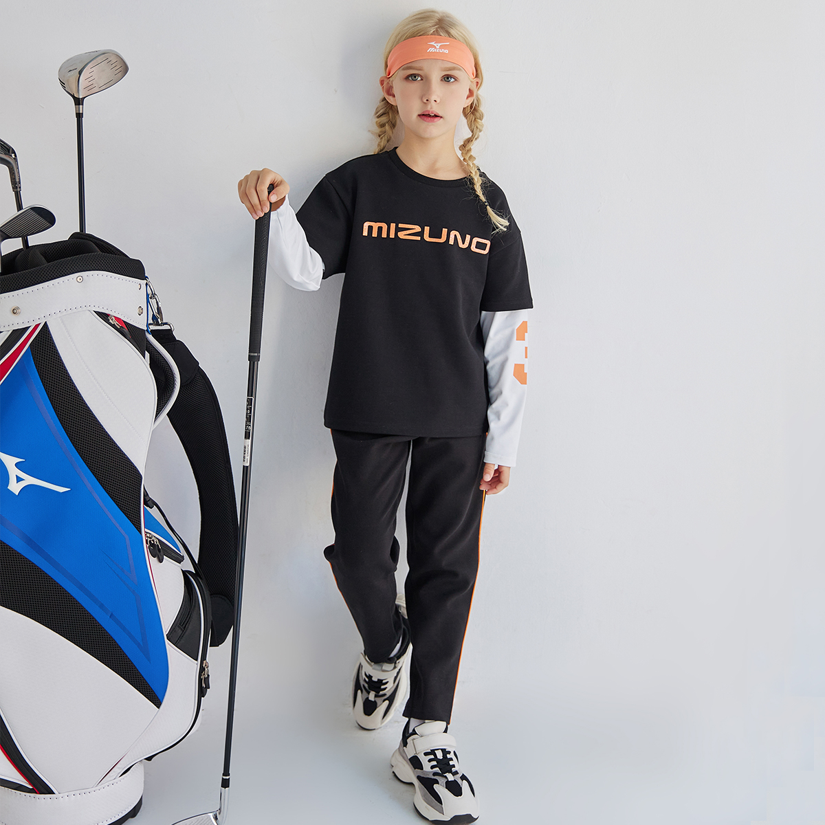 Женский свитшот Mizuno (синий) — фото 3