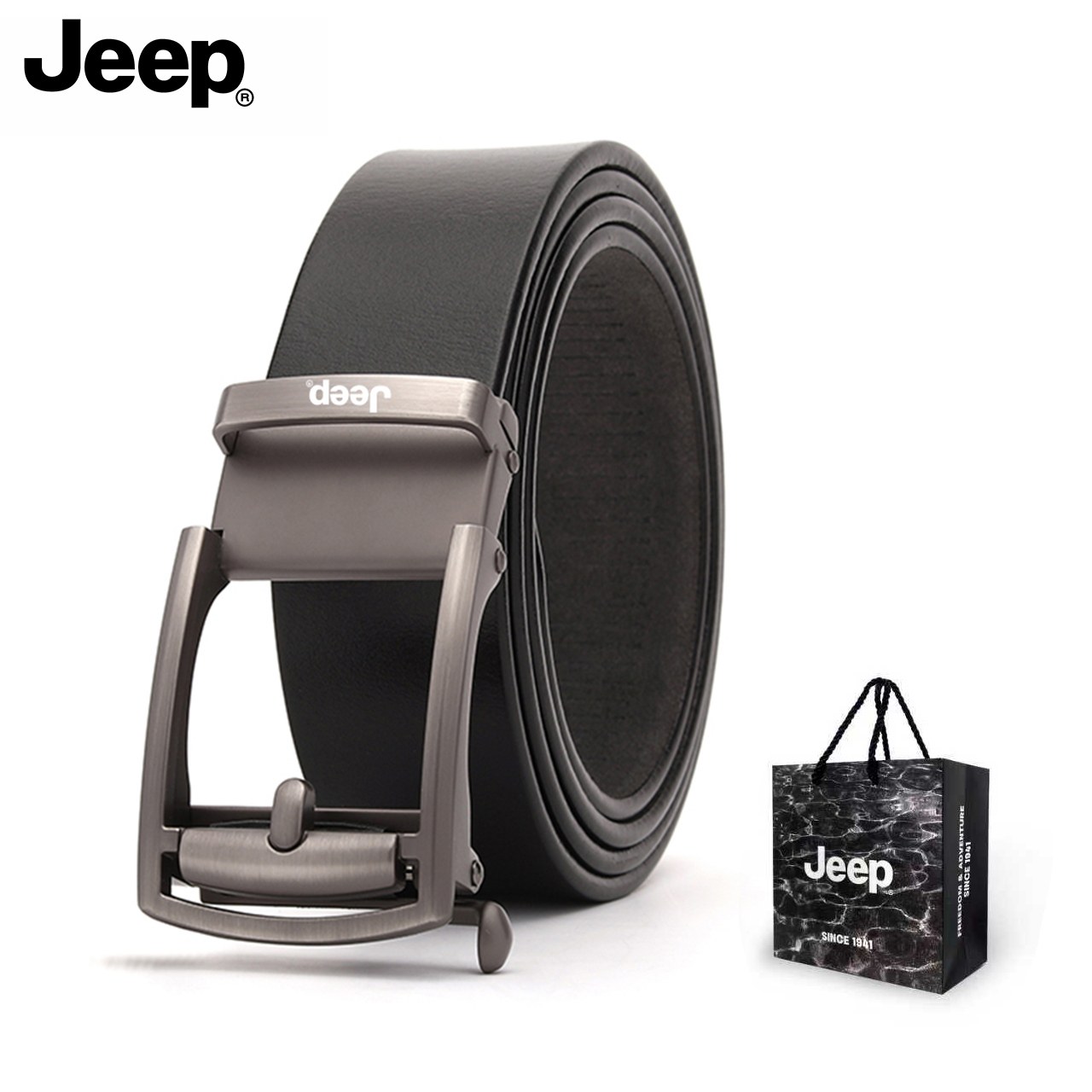 Ремень Jeep (черный) — фото 3