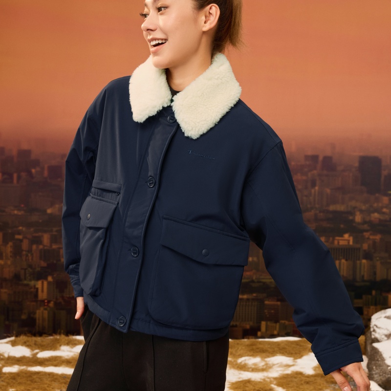 Женская куртка Champion FW25 (бежевая) — фото 5