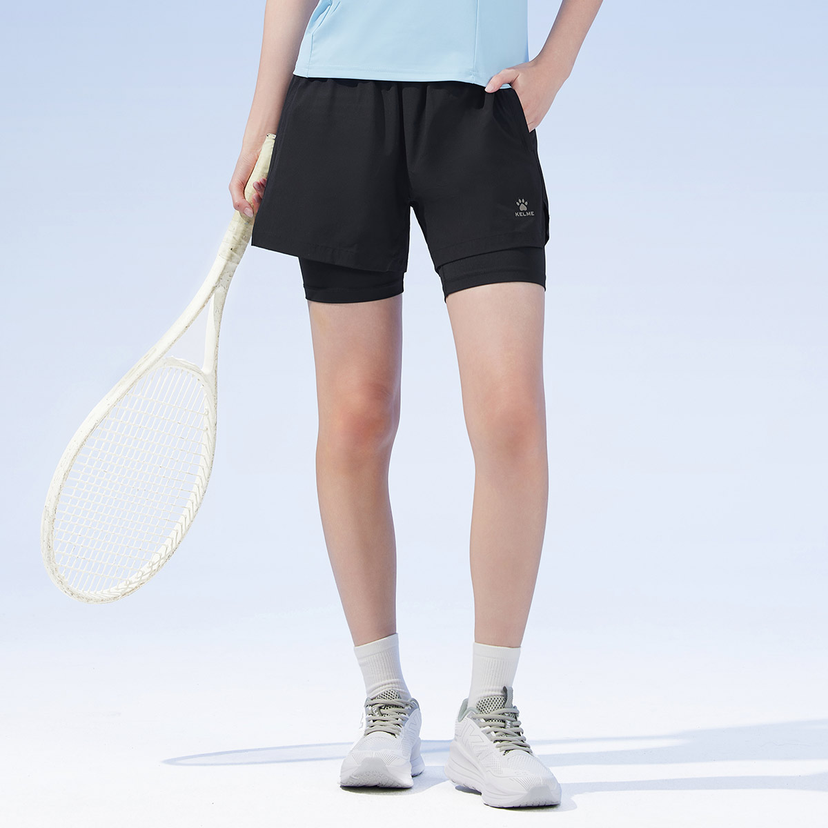 KELME Sports Shorts Women’s Thin Mock Two Piece