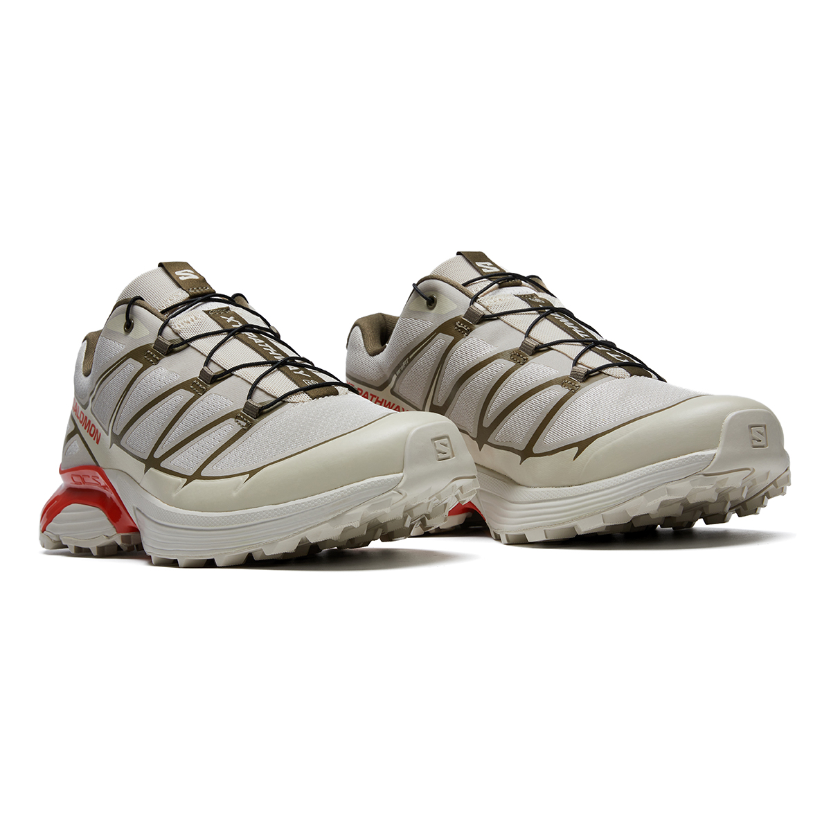 SALOMON XT Pathway 2 Breathable Support Low top Casual Running Shoes Unisex Beige Pink