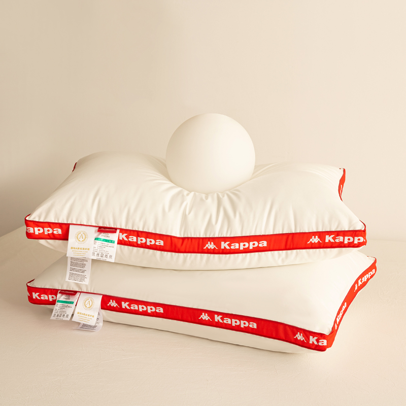 Kappa trendy sporty 3D feather velvet pillow core, fashionable 3D pillow cervical pillow for single student dormitory, size 48x74cm, available in low, medium, and high firmness with soy fluffy pillow, single piece or home use pair pillows/pillow core