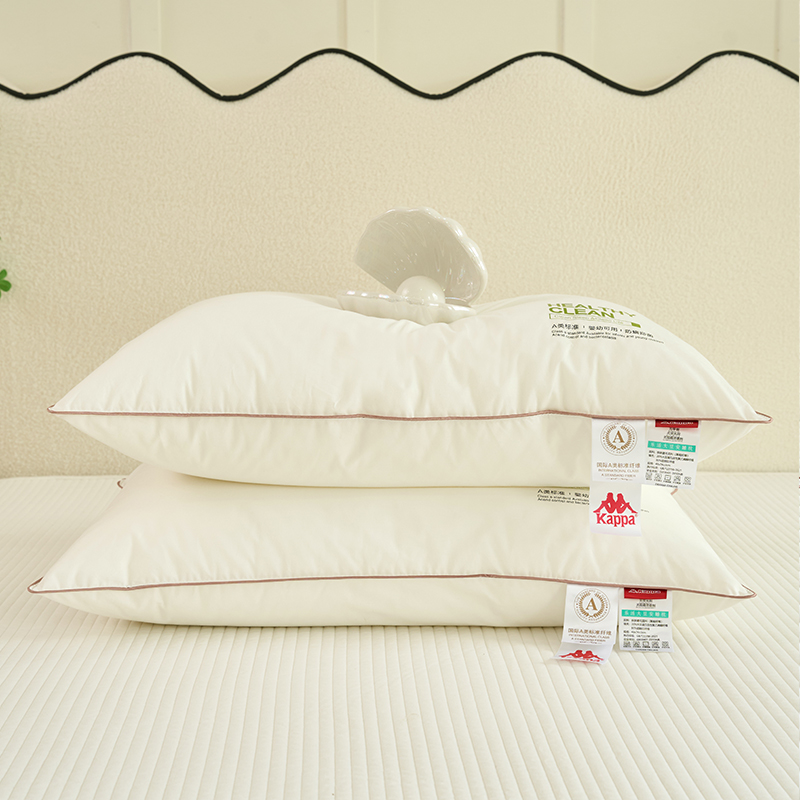 Kappa trendy sporty 3D feather velvet pillow core, fashionable 3D pillow cervical pillow for single student dormitory, size 48x74cm, available in low, medium, and high firmness with soy fluffy pillow, single piece or home use pair pillows/pillow core
