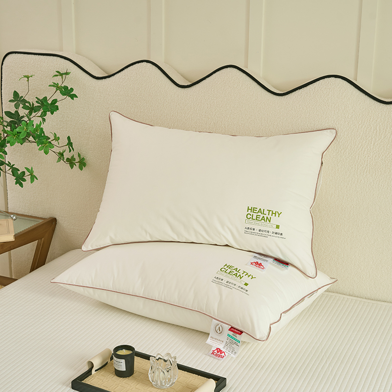 Kappa trendy sporty 3D feather velvet pillow core, fashionable 3D pillow cervical pillow for single student dormitory, size 48x74cm, available in low, medium, and high firmness with soy fluffy pillow, single piece or home use pair pillows/pillow core