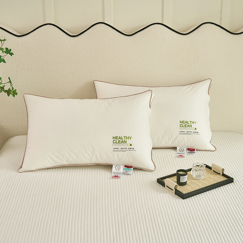 Kappa trendy sporty 3D feather velvet pillow core, fashionable 3D pillow cervical pillow for single student dormitory, size 48x74cm, available in low, medium, and high firmness with soy fluffy pillow, single piece or home use pair pillows/pillow core