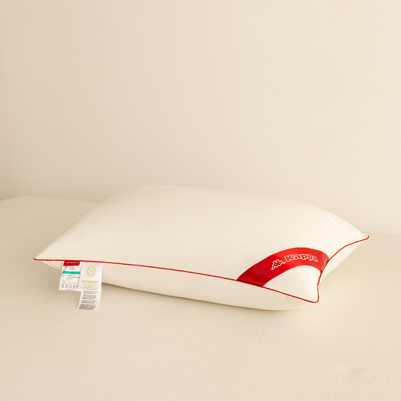 Kappa trendy sporty 3D feather velvet pillow core, fashionable 3D pillow cervical pillow for single student dormitory, size 48x74cm, available in low, medium, and high firmness with soy fluffy pillow, single piece or home use pair pillows/pillow core