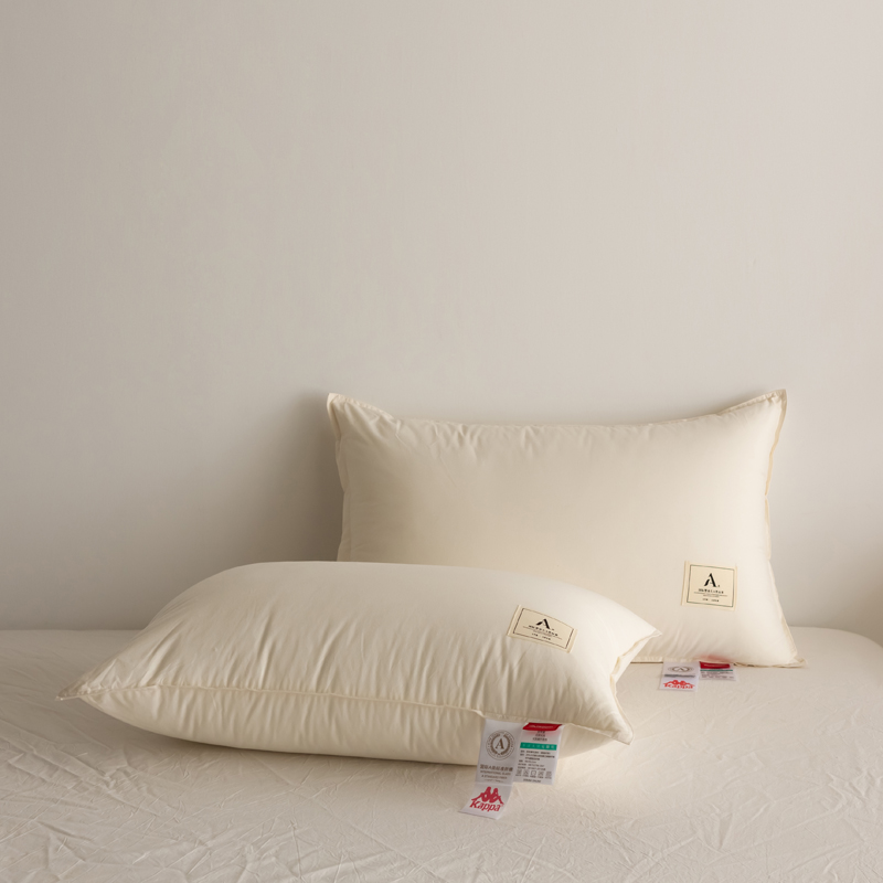 Kappa trendy sporty 3D feather velvet pillow core, fashionable 3D pillow cervical pillow for single student dormitory, size 48x74cm, available in low, medium, and high firmness with soy fluffy pillow, single piece or home use pair pillows/pillow core