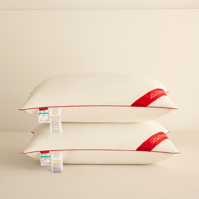 Kappa trendy sporty 3D feather velvet pillow core, fashionable 3D pillow cervical pillow for single student dormitory, size 48x74cm, available in low, medium, and high firmness with soy fluffy pillow, single piece or home use pair pillows/pillow core