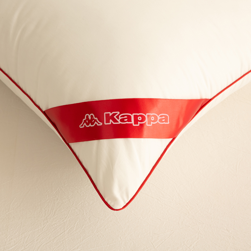 Kappa trendy sporty 3D feather velvet pillow core, fashionable 3D pillow cervical pillow for single student dormitory, size 48x74cm, available in low, medium, and high firmness with soy fluffy pillow, single piece or home use pair pillows/pillow core