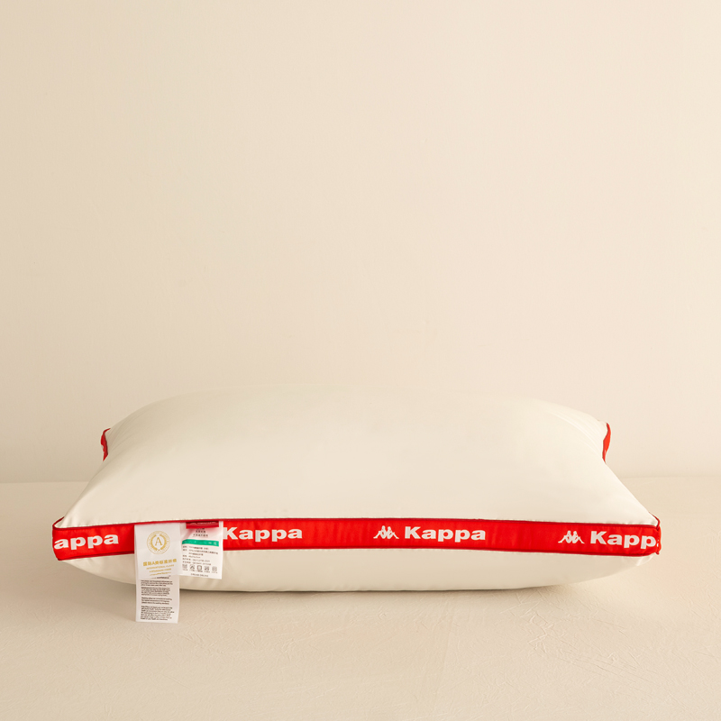 Kappa trendy sporty 3D feather velvet pillow core, fashionable 3D pillow cervical pillow for single student dormitory, size 48x74cm, available in low, medium, and high firmness with soy fluffy pillow, single piece or home use pair pillows/pillow core