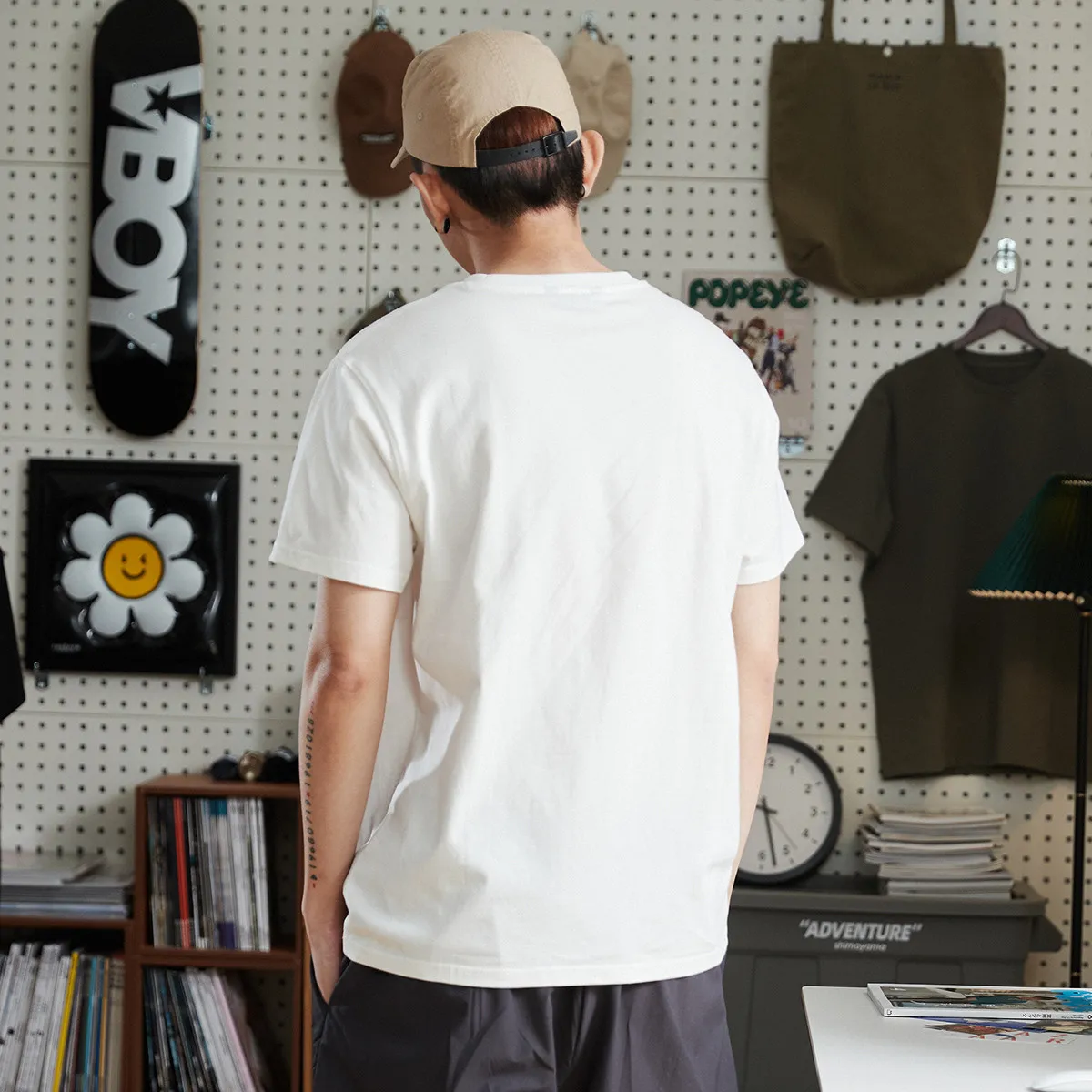 Tonlion Белая Мужская T-рубашка