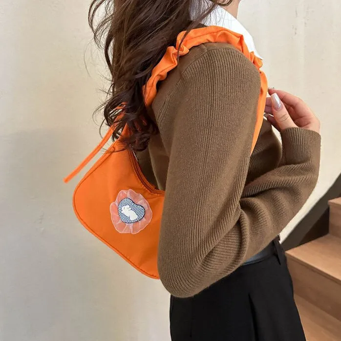 CORE BIRD Холщовая сумка сумка через плечо женская черный белый зеленый фуксия оранжевый