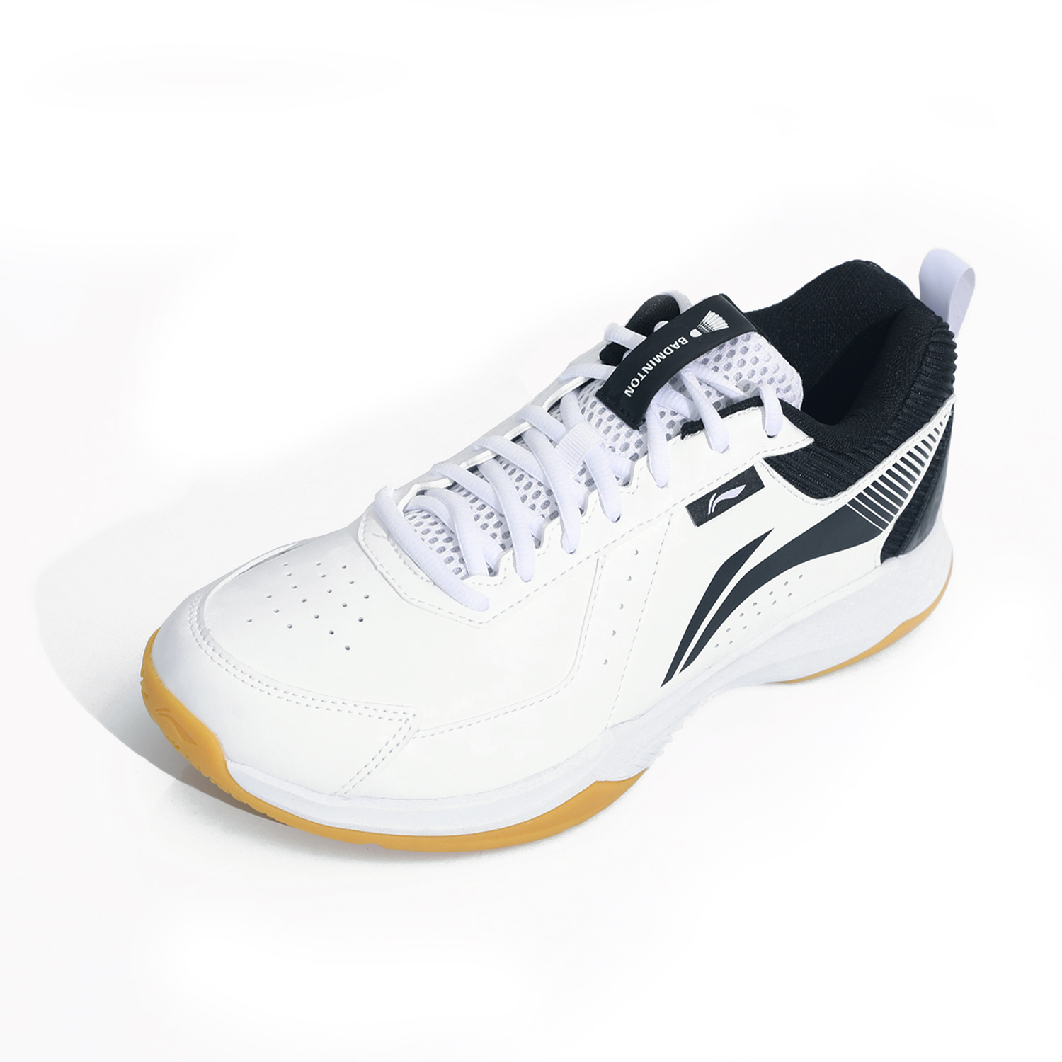 Li Ning Ace Cushioning Slip Resistant Coverage Low top Badminton Shoes Unisex White Black