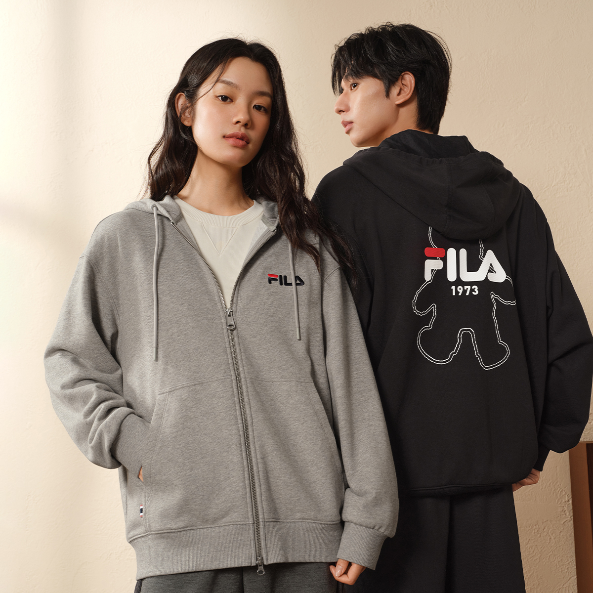 Куртка FILA ORIGINALE (светло-серая) — фото 3