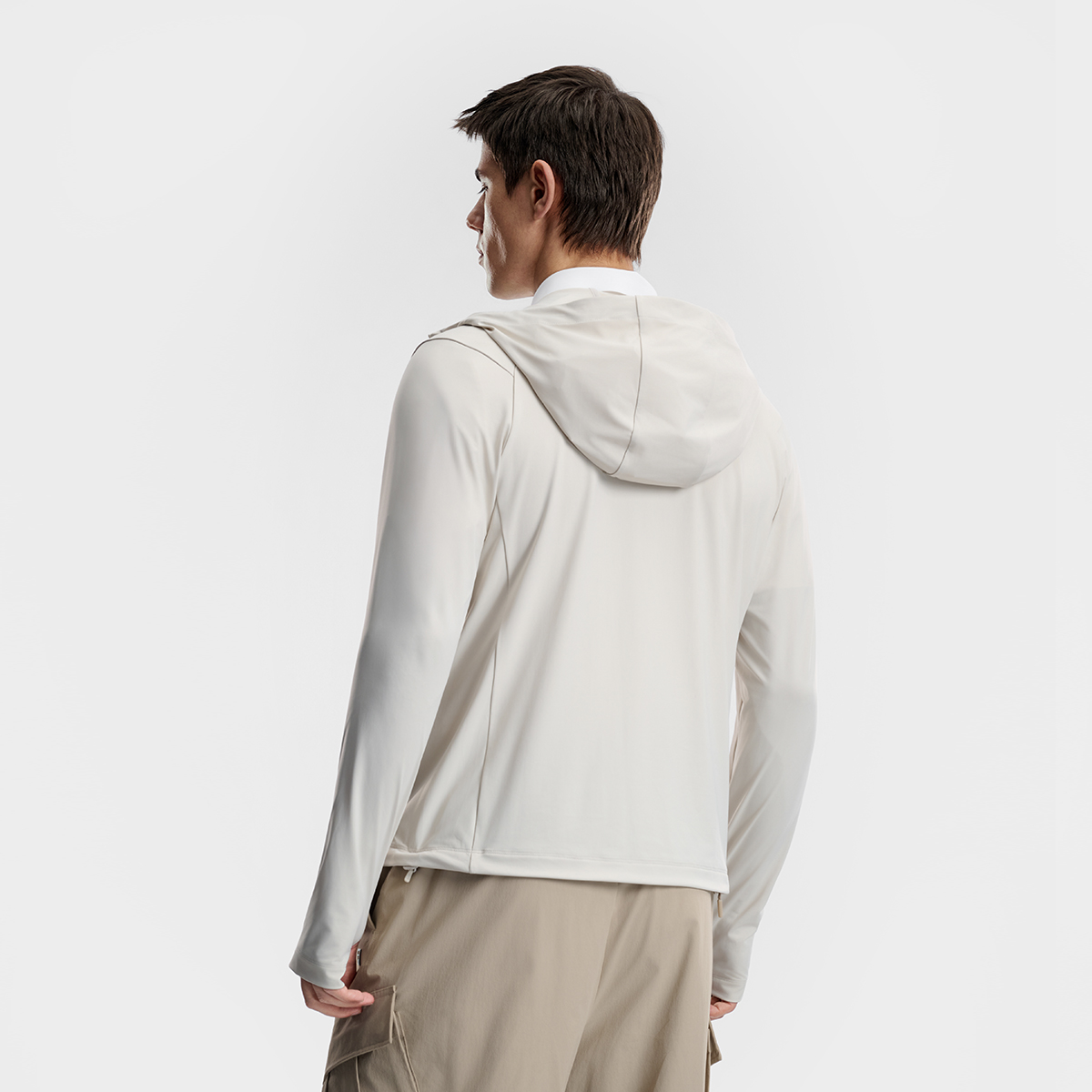 Мужская толстовка Fila A51M621501F-BG (бежевая) — фото 5