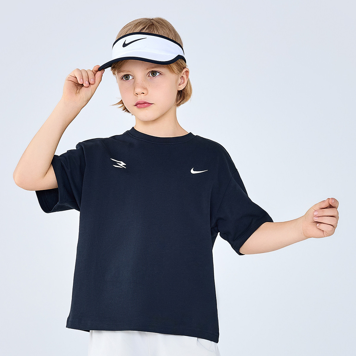 Мужская футболка Nike 3BrandT (черно-красная) — фото 3