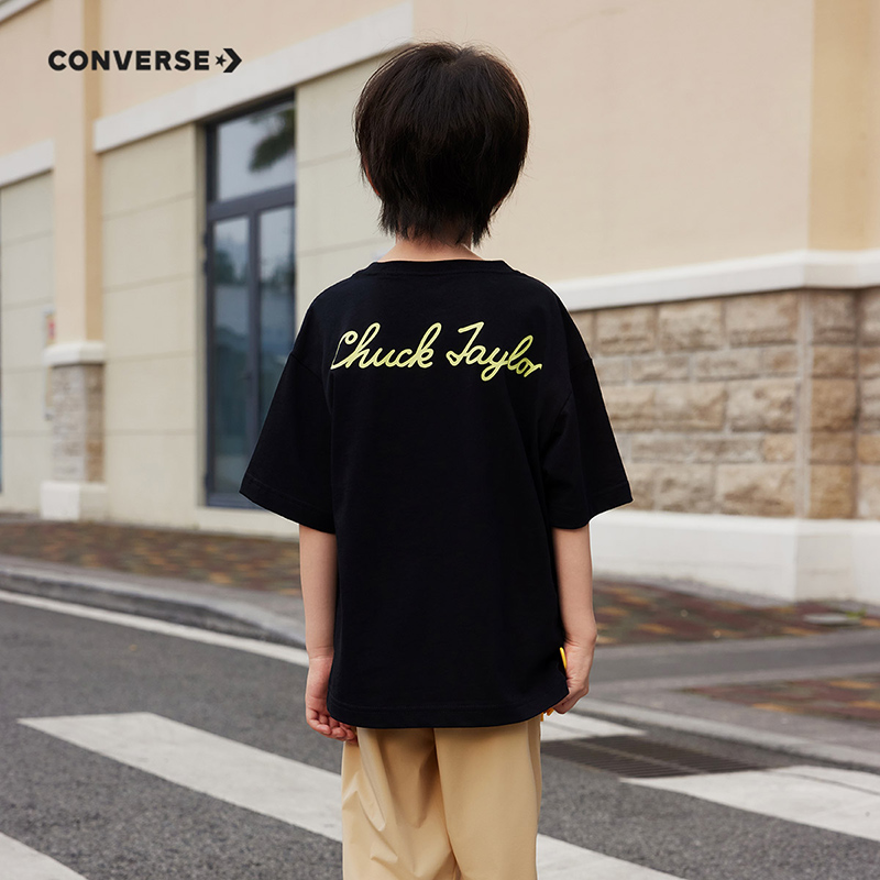 Детская футболка Converse Logo Tee (черная) — фото 6