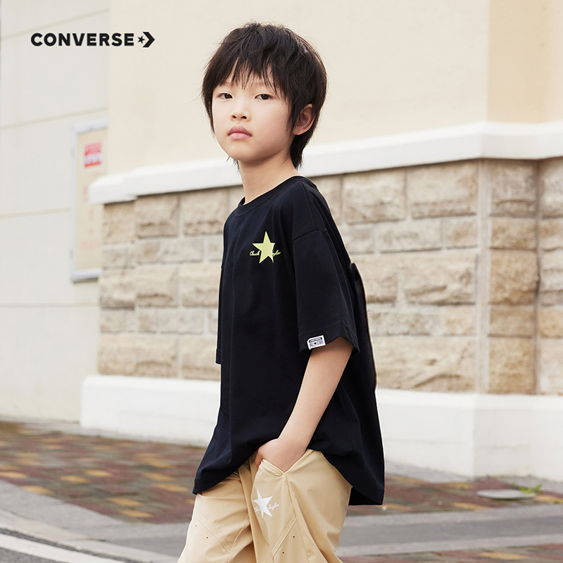 Детская футболка Converse Logo Tee (черная) — фото 4