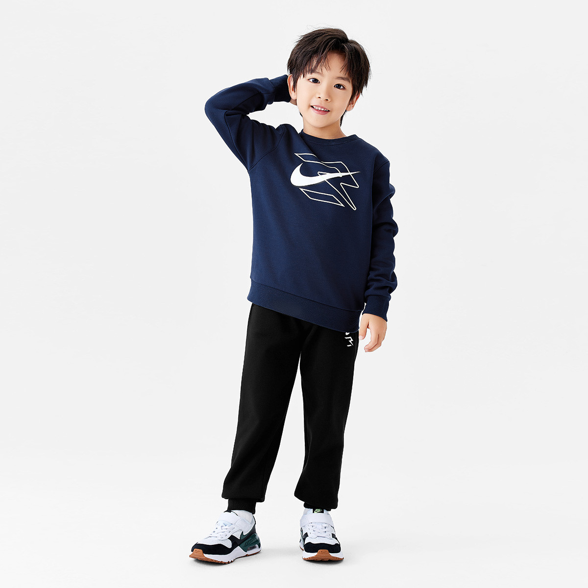 Подростковый костюм Nike 3Brand (синий) — фото 5